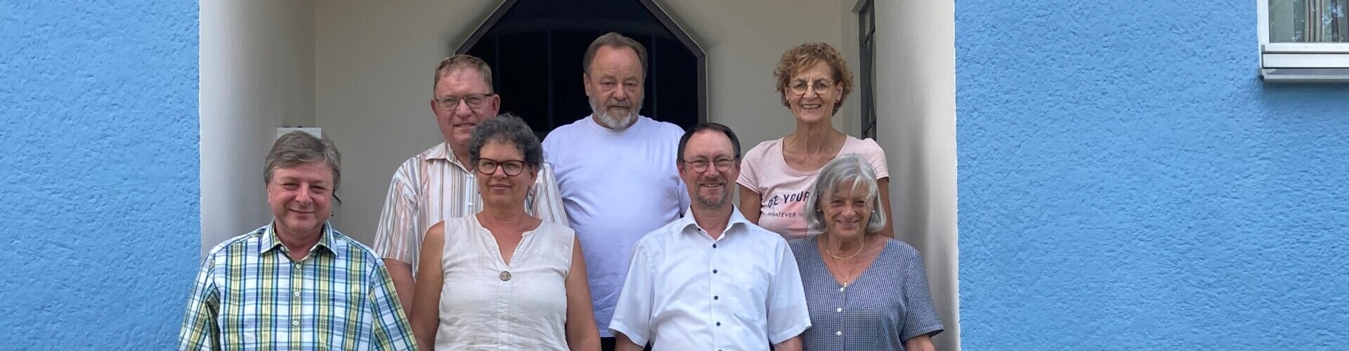 , v.l.: Brigitte Schulz-John, Martin Härtle, Gisela May, Präses Aleksander Gaijewski, Marion Liebmann, Helmut Hitscherich, Franz Rieger; es fehlt Ewald Lorenz-Haggenmüller